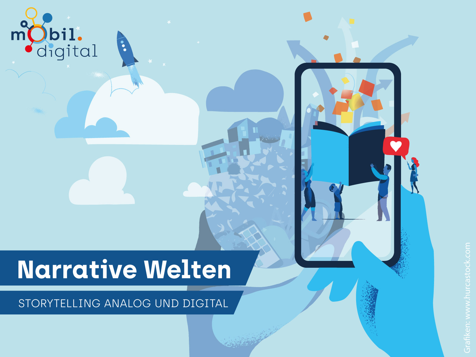 Grafik der Veranstaltungsreihe Narrative Welten