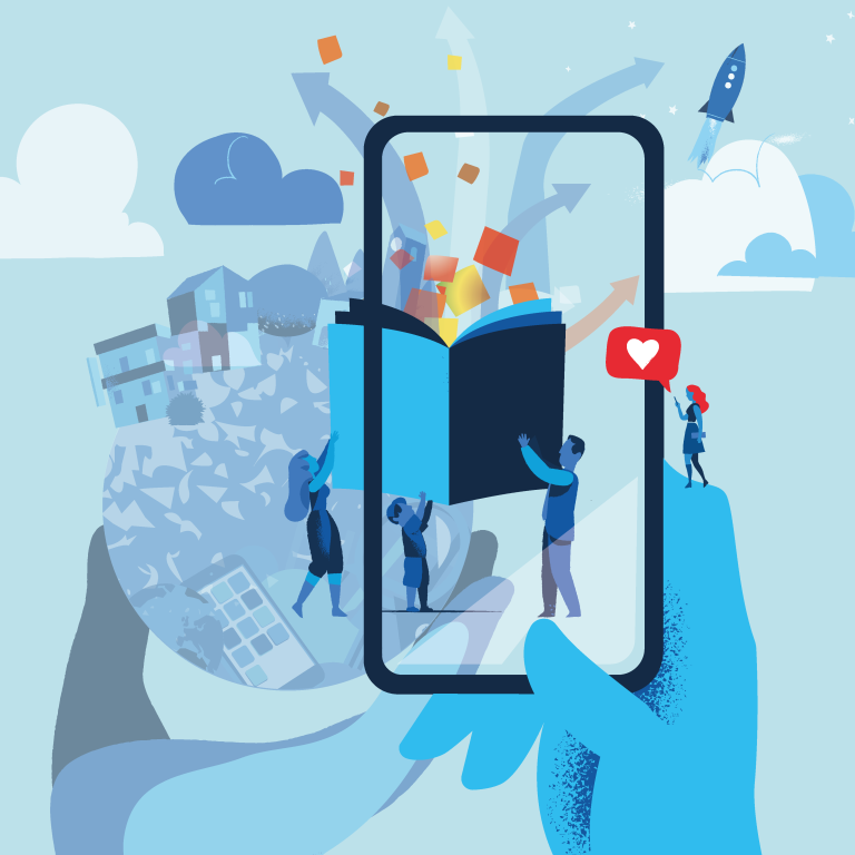 Titelgrafik der Veranstaltungsreihe Narrative Welten